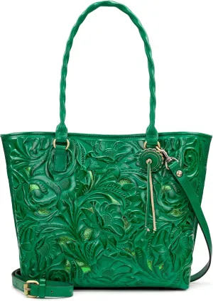 Patricia Nash Womens Tote Purse - Adeline Full Grain Leather Tote Bag