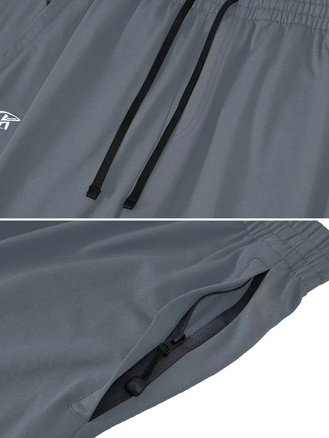 Pdbokew Men's Running Pants Athletic Pants with Zipper Pockets
