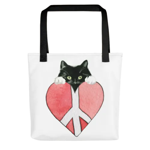 Peace Cat Tote bag