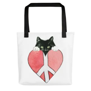 Peace Cat Tote bag