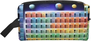 Periodic table of elements print Travel Cosmetic Bag Organizer Large Makeup Bag Women for Cosmetics Toiletries Accessories
