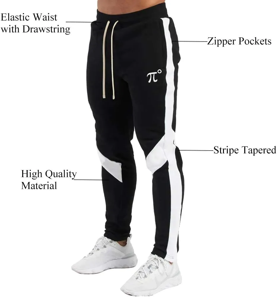 PIDOGYM Men's Track Pants,Slim Fit Athletic Sweatpants Joggers with Zipper Pockets