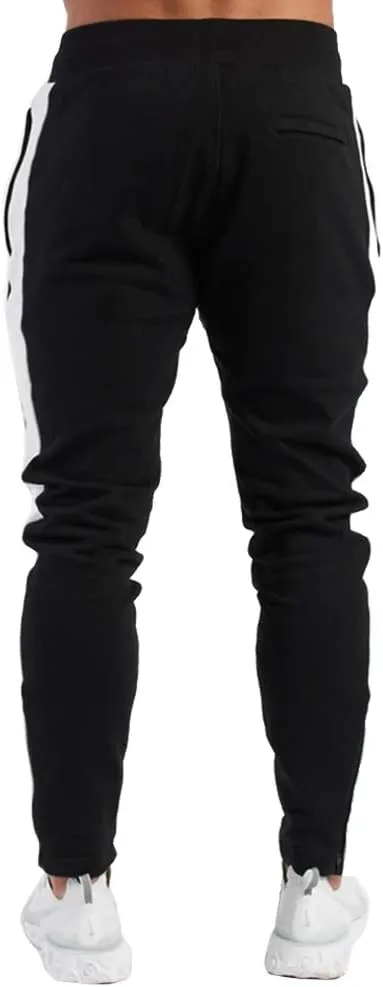 PIDOGYM Men's Track Pants,Slim Fit Athletic Sweatpants Joggers with Zipper Pockets