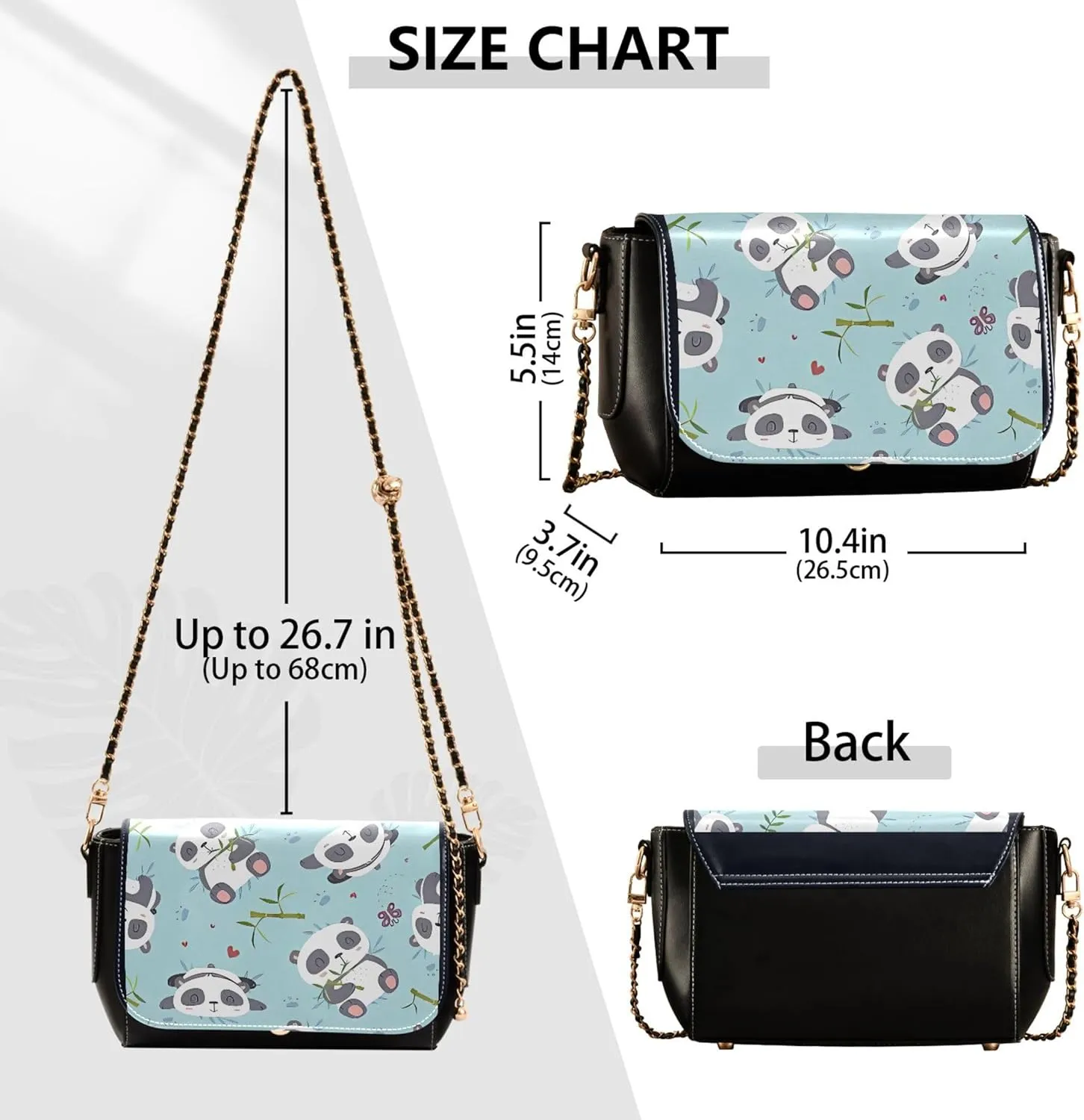 Pink Horse Heart Crossbody Bags for Women Pattern Leather Shoulder Bags Wallet Handbag with Chain Strap