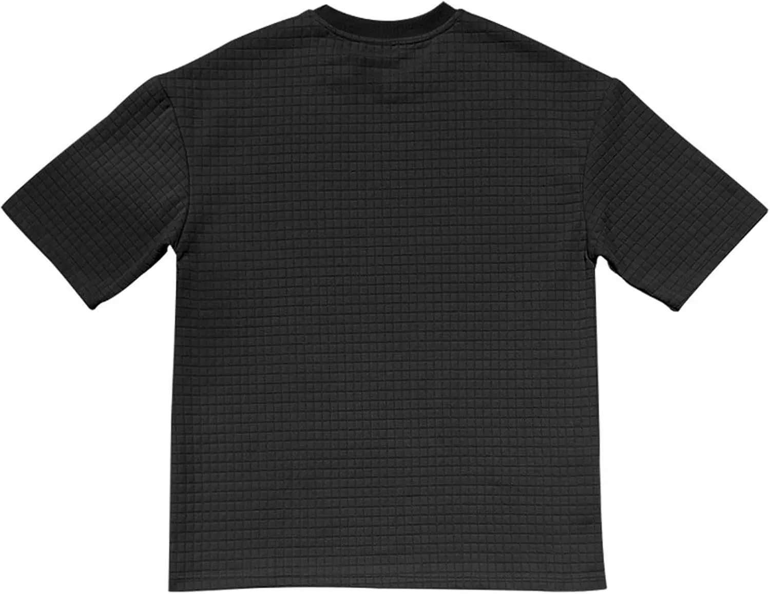 Plus Size Waffle Knit Shirt for Men Summer Crew Neck Short Sleeve Textured Tops Casual Solid Loose Comfy Soft Blouse