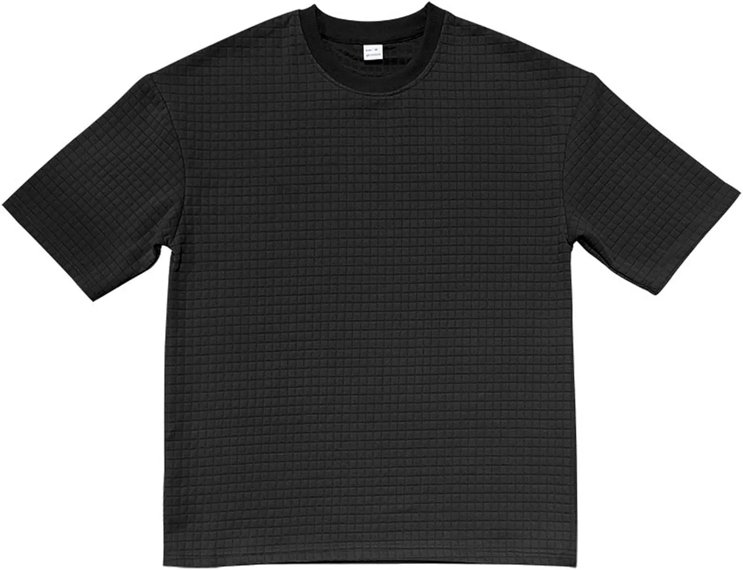 Plus Size Waffle Knit Shirt for Men Summer Crew Neck Short Sleeve Textured Tops Casual Solid Loose Comfy Soft Blouse