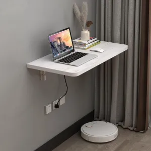 Pmnianhua Wall Mounted Desk,31'' Wall Mounted Drop Leaf Table,Drop Down Table,Folding Table,Fold Down Wall Desk,Floating Desk for Wall Laundry Room Bar Home Office Small Space(White)