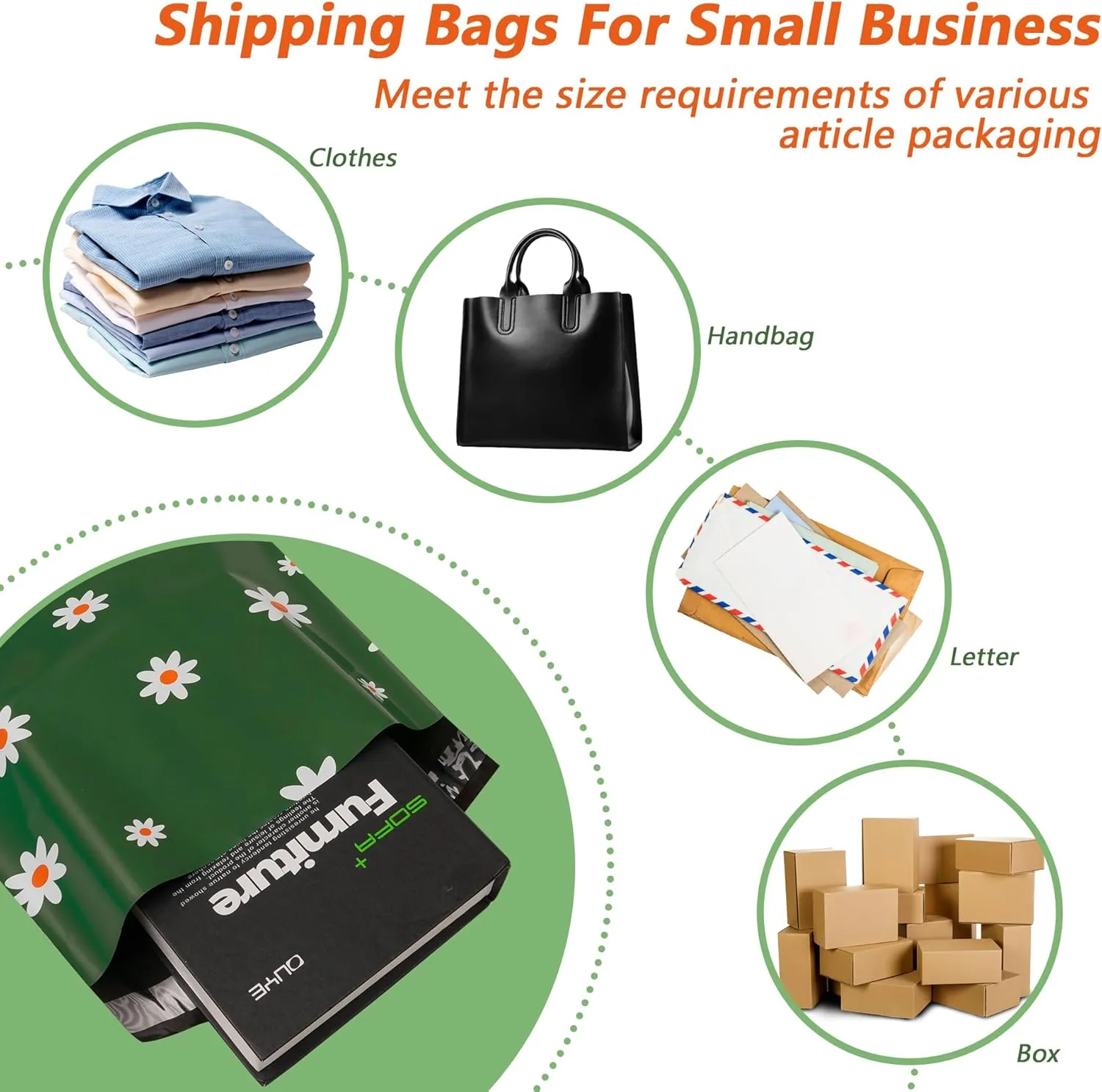 Poly Mailers 14.5x19 Inch 50 Pcs - Cherry printed Shipping Bags, 2.4mil Thickness, Waterproof and Tear Resistant Mailing Envelopes, Self-Sealing Packaging Bags for Small Business
