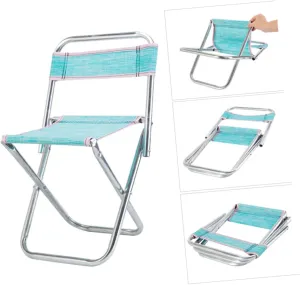 Portable Collapsible Fishing Stool Durable Outdoor Folding Chair with Mesh for Camping Hiking and Travel Random Color Lightweight and Easy to Carry