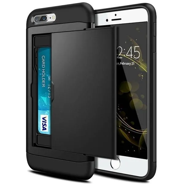 Portable Shockproof Hybrid Wallet Case Cover For Iphone and Samsung