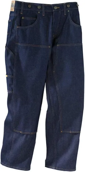 Prison Blues Men's Double Knee Work Jeans (7 Pocket) with Suspender Buttons