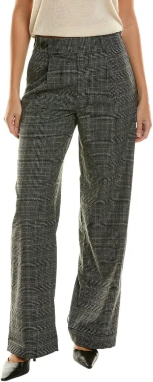 Proenza Schouler White Label Plaid Wide Leg Suiting Pant