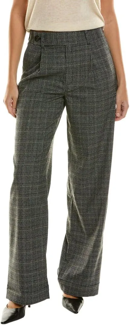 Proenza Schouler White Label Plaid Wide Leg Suiting Pant