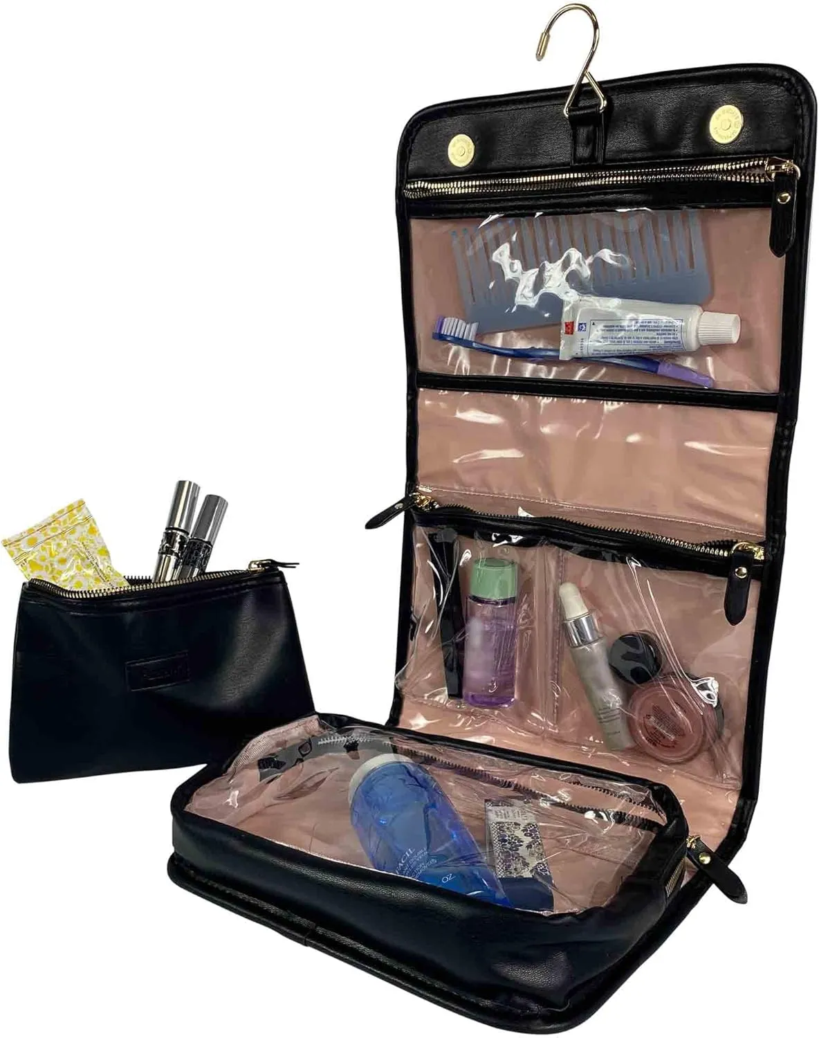 PurseN Classic Travel Toiletry Case in Classic Black