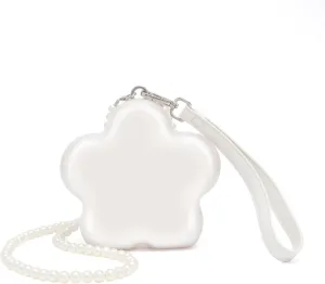 Purses for Women Pearl Nude Clutch Bag Off White Handbag for Wedding Prom Party Acrylic Crossbody Evening Bag with Detachable Strap