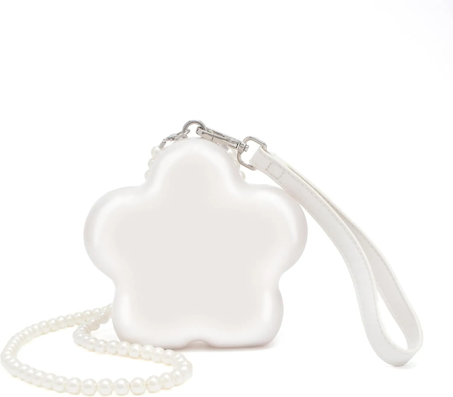Purses for Women Pearl Nude Clutch Bag Off White Handbag for Wedding Prom Party Acrylic Crossbody Evening Bag with Detachable Strap