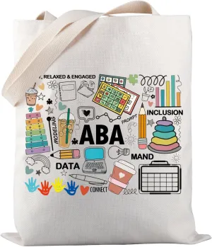 PWHAOO Autism Behavior Analyst Tote Bag ABA therapist Tote Bag Mental Illness Awareness Gift