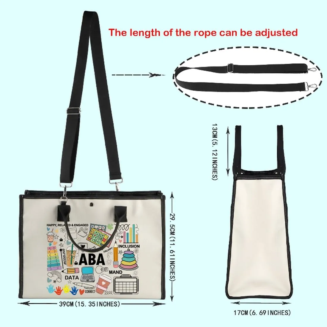 PWHAOO Autism Behavior Analyst Tote Bag ABA therapist Tote Bag Mental Illness Awareness Gift