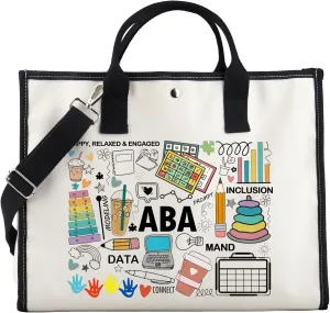 PWHAOO Autism Behavior Analyst Tote Bag ABA therapist Tote Bag Mental Illness Awareness Gift