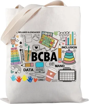 PWHAOO Board Certified Behavior Analyst Tote Bag Behavior Analyst Tote Bag BCBA Therapist Gift