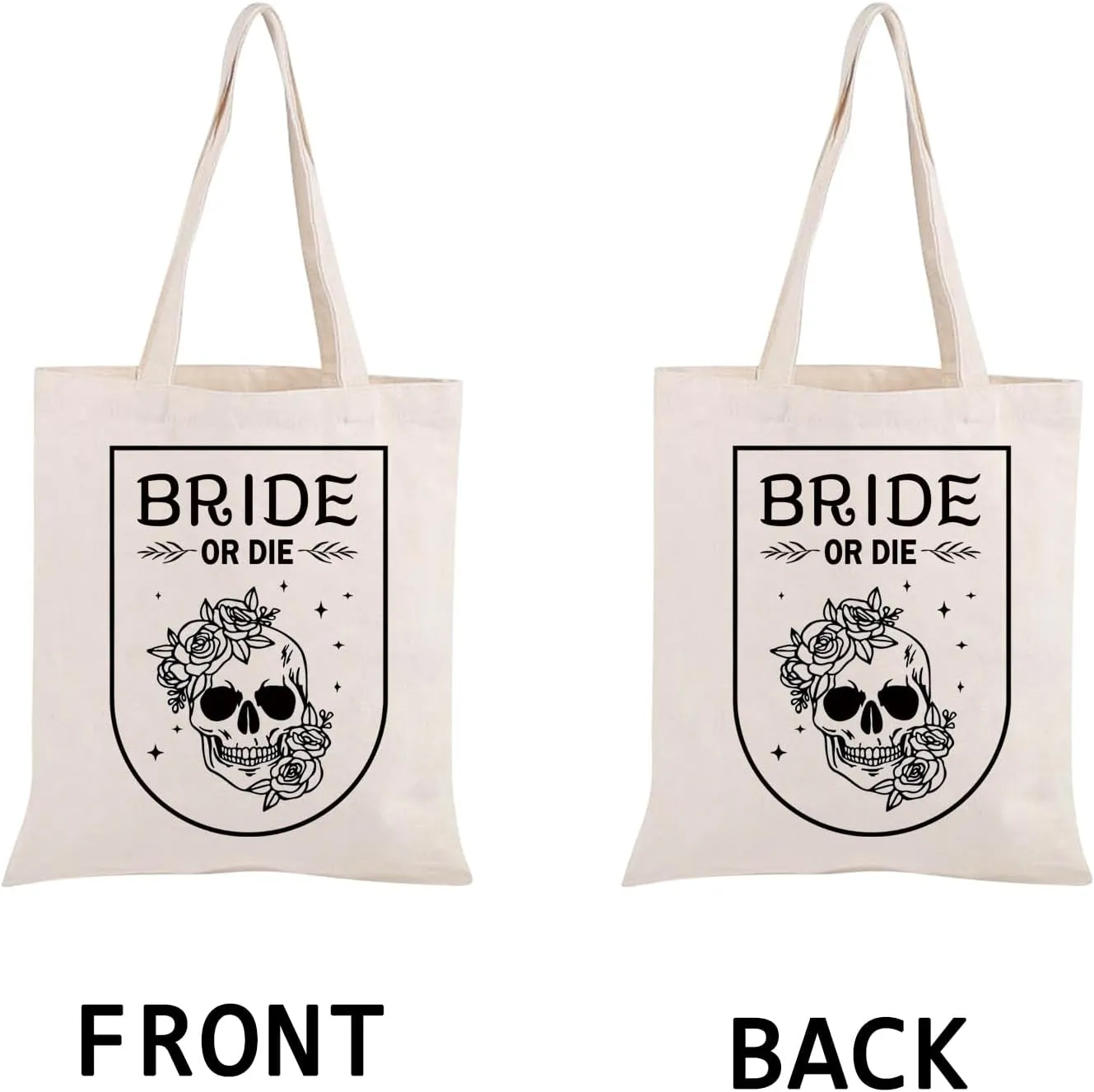 PWHAOO Bride and Bridesmaids Tote Bag Bride Or Die Tote Bag Bride Or Die Bachelorette Party Gift Bridal Party Gift (BRIDE OR DIE TOTE)