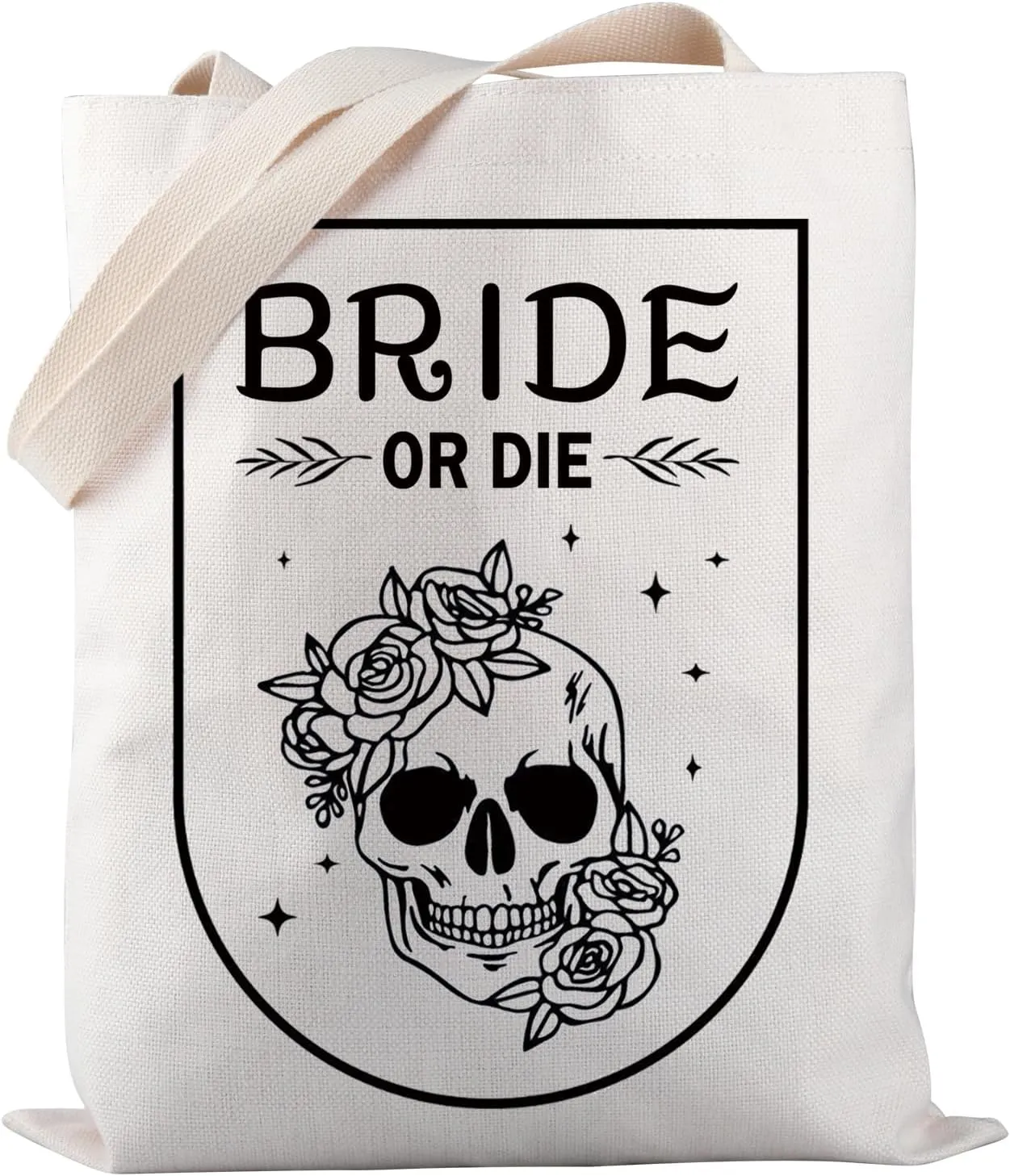 PWHAOO Bride and Bridesmaids Tote Bag Bride Or Die Tote Bag Bride Or Die Bachelorette Party Gift Bridal Party Gift (BRIDE OR DIE TOTE)