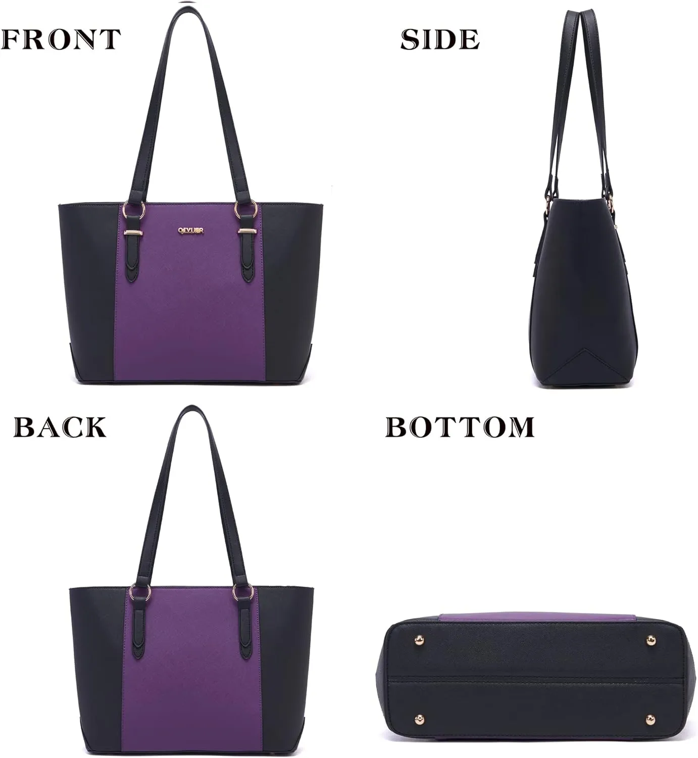 Qiyuer Women Purses Handbags Wallet Sets Shoulder Bags Top Handle Satchel Tote Purse Work Bag Set With Matching Wallet 3pcs