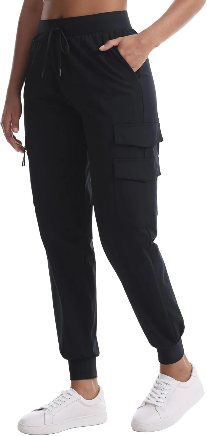 Quick Dry Women's Cargo Pants with Pockets Lightweight Hiking Joggers for Workout Athletic Casual Outdoor Camping