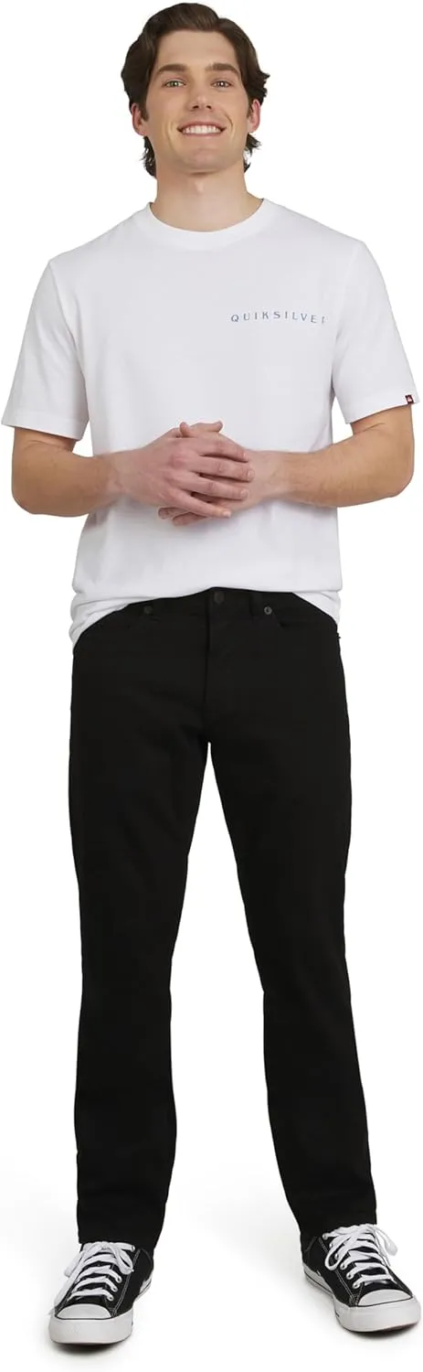 Quiksilver Men's 5 Pocket Straight Fit Stretch Waist Denim Jeans