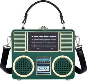 Radio Shape Bag Satchel Purse Women Handbag for Dating Outdoor Holiday Shopping