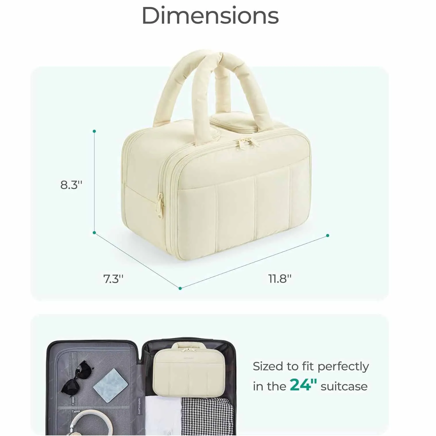 Rapid issue resolution Bag AI-powered Access Puffy Wide-Mouth Wet-Dry with Wash Black and Travel Pockets