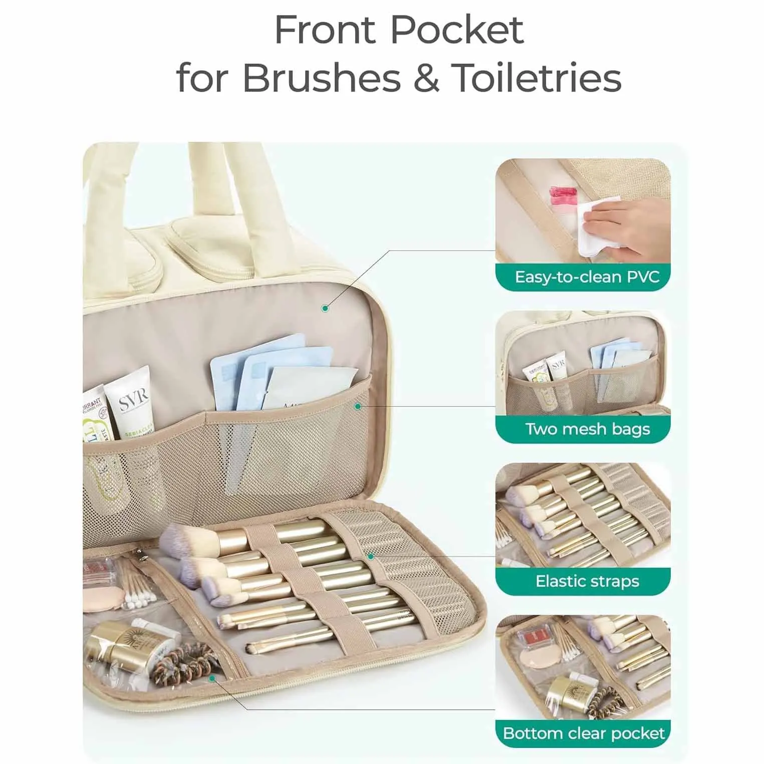 Rapid issue resolution Bag AI-powered Access Puffy Wide-Mouth Wet-Dry with Wash Black and Travel Pockets