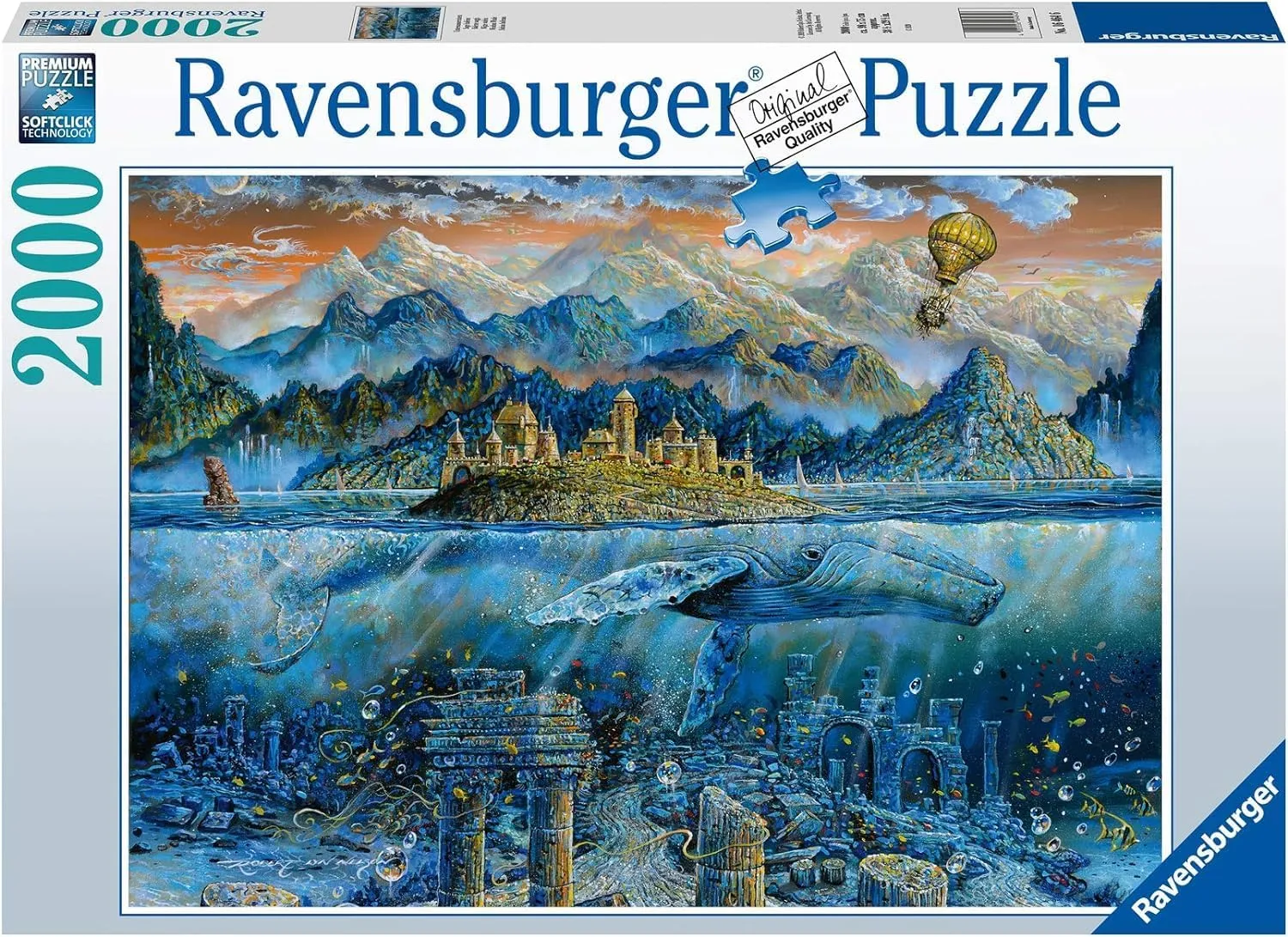 Ravensburger Wisdom Whale Puzzle - Engaging 2000-Piece Jigsaw | Unique Piece Design | Anti-Glare Surface | Perfect for Adults & Puzzle Enthusiasts