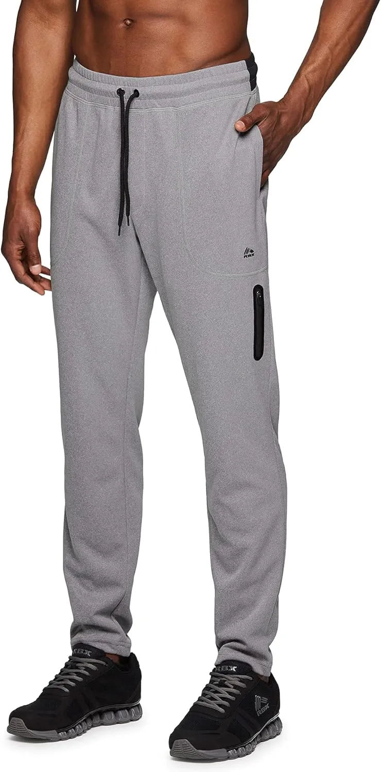 RBX Active Men's Athletic Performance Quick Dry Breathable Tapered Jogger Sweatpant with Pockets