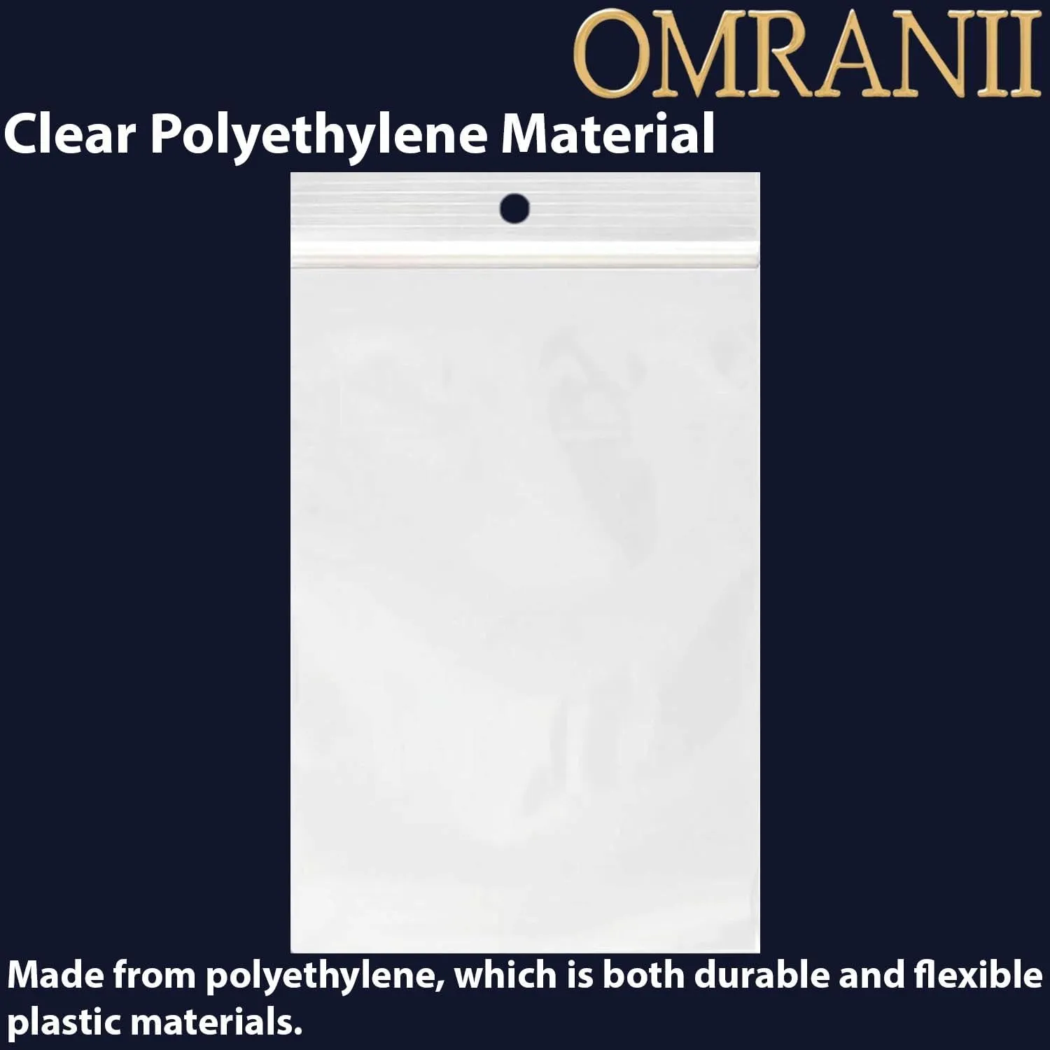 Reclosable Hang Hole Zip Poly Bags, 2Mil 3" X 6" & 1000 Bags | LDPE Material, Clear Plastic with Resealable Lock Seal Zipper | Resealable Zip Top Lock For Travel, Storage, Packaging & Shipping