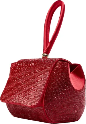 RENE Architectural Rhinestone Evening Bag