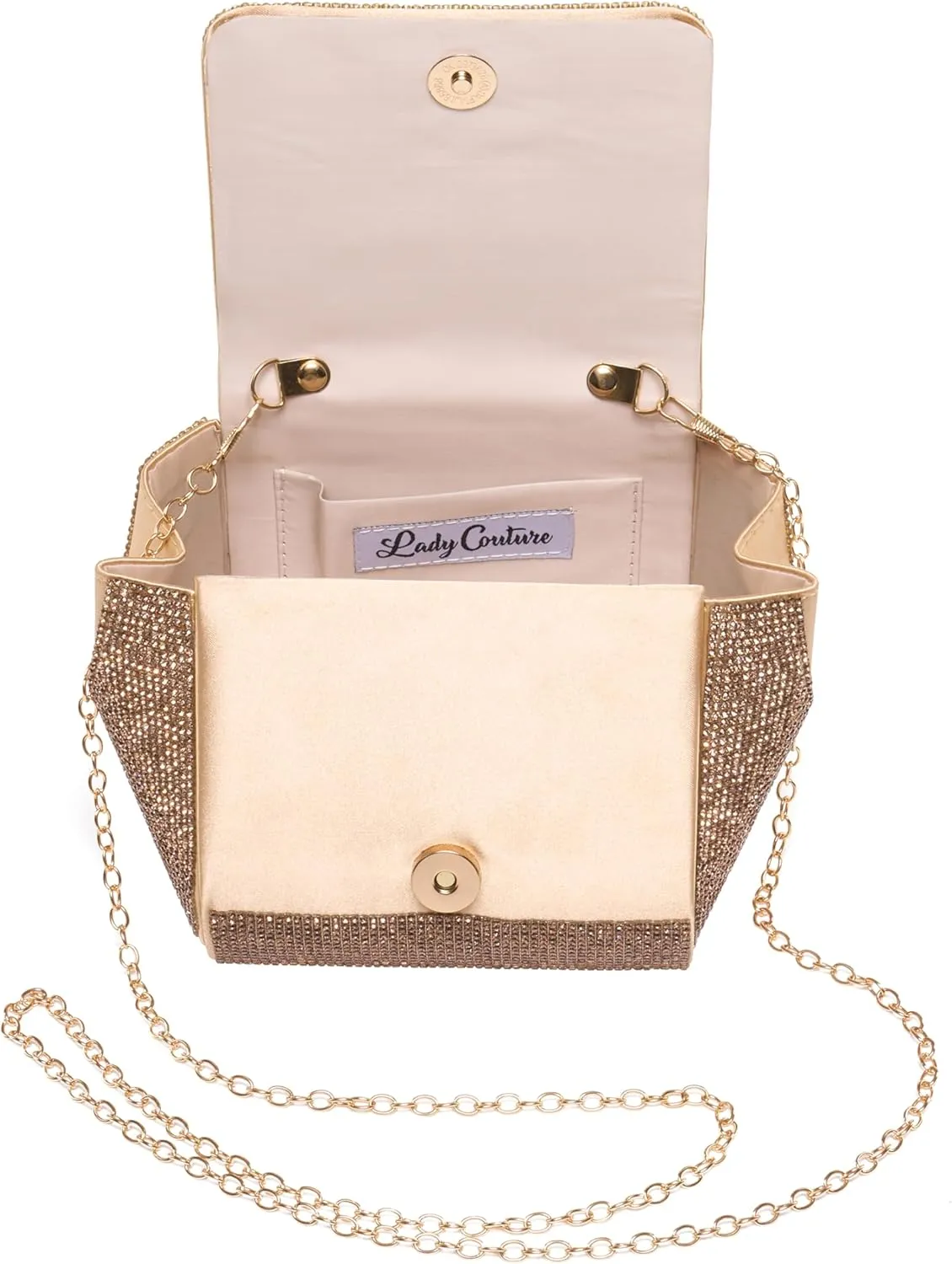 RENE Architectural Rhinestone Evening Bag