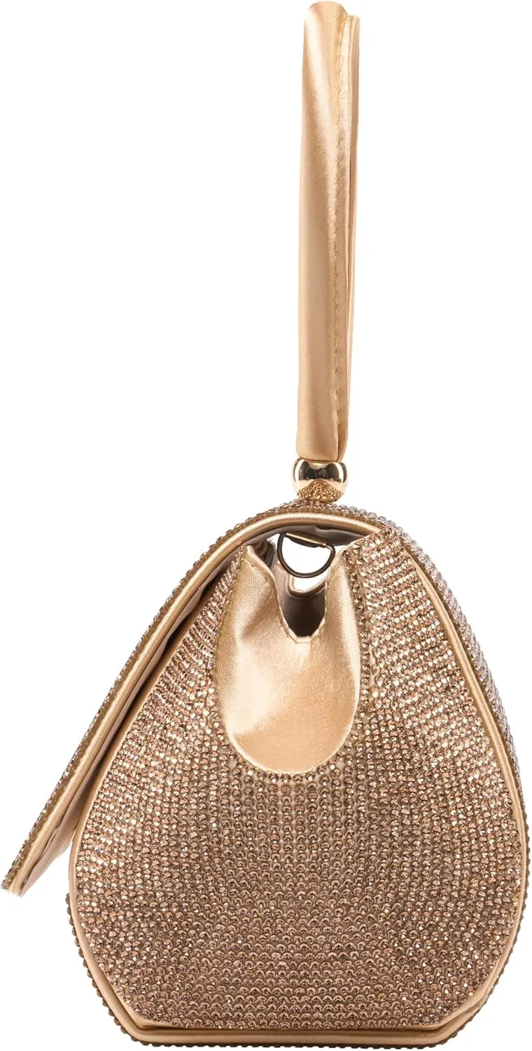 RENE Architectural Rhinestone Evening Bag