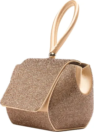 RENE Architectural Rhinestone Evening Bag