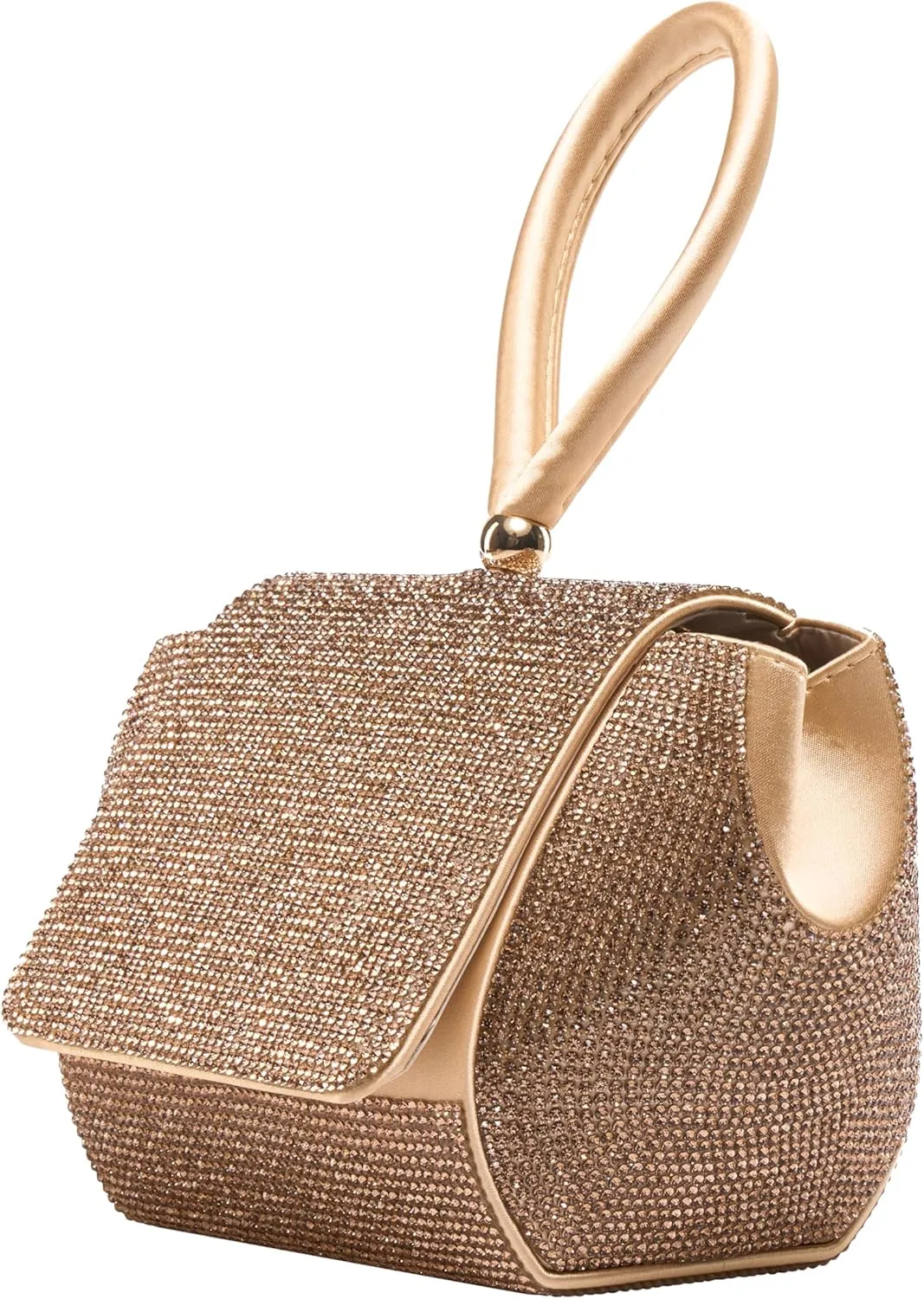 RENE Architectural Rhinestone Evening Bag