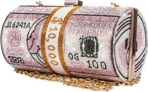 Rhinestone Clutch Purses for Women,Realistic Money Bag Purses for Party Diamond Novelty Purse Evening Handbag