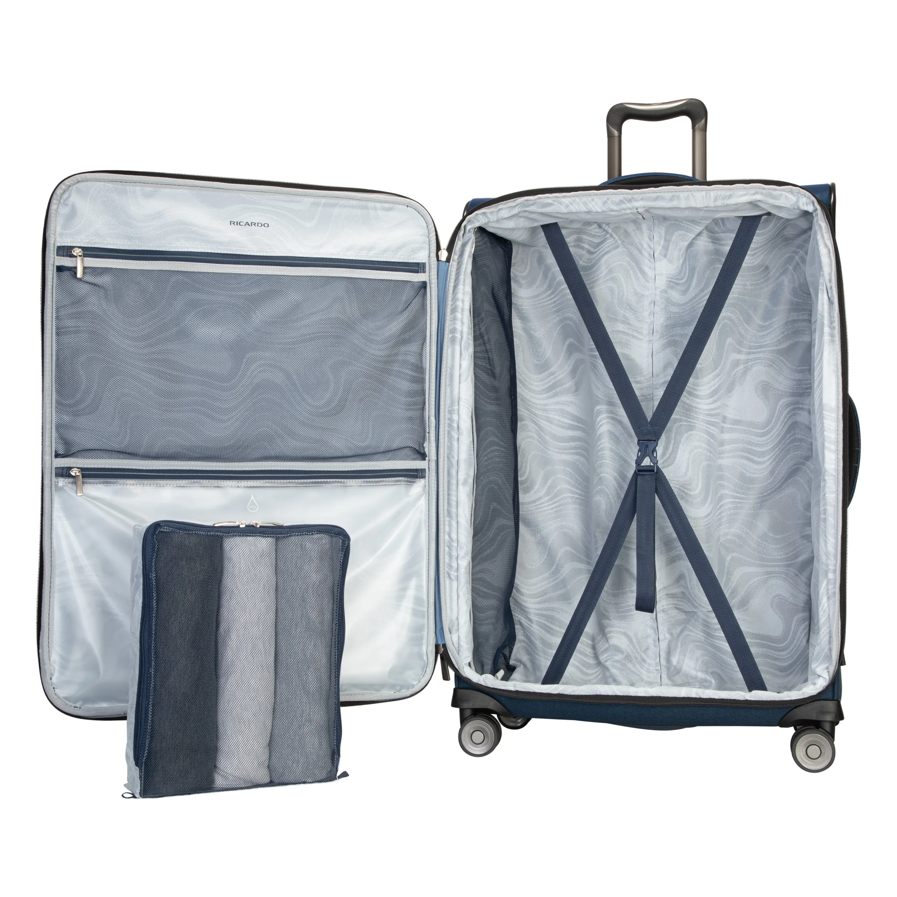 Ricardo Beverly Hills Malibu Bay 3.0 Softside, 4 Wheel Spinner, Lightweight Suitcase, Unisex, Stylish U2