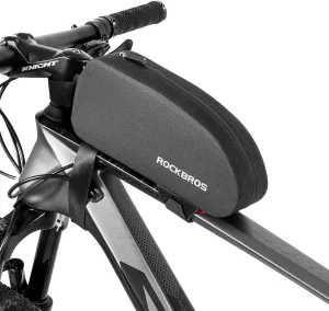 ROCKBROS Bike Top Tube Bag Bicycle Front Frame Bag Waterproof Bike Pouch Pack Bike Phone Bag Cycling Accessories Pouch for Mountain Road Bike Large Upgrade