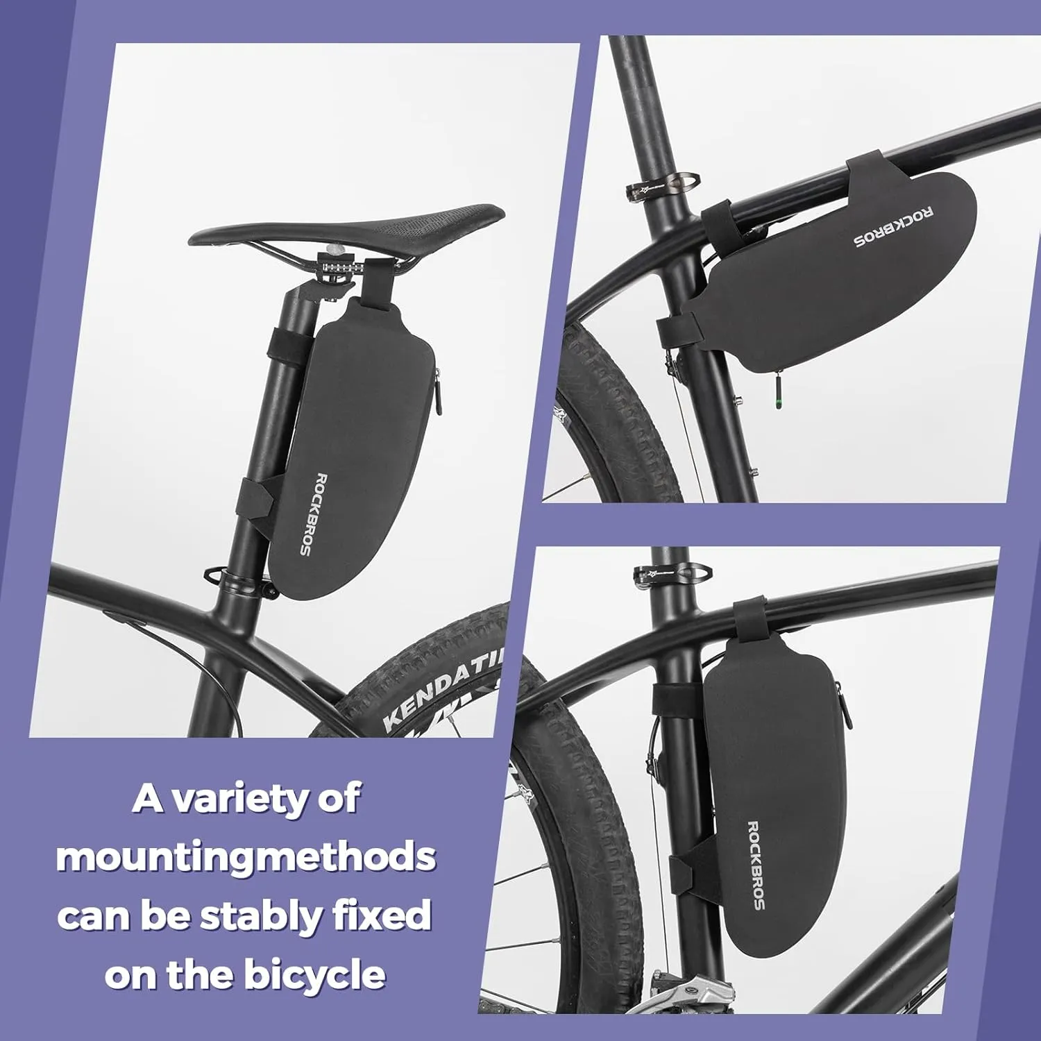ROCKBROS Bike Top Tube Bag Bicycle Front Frame Bag Waterproof Bike Pouch Pack Bike Phone Bag Cycling Accessories Pouch for Mountain Road Bike Large Upgrade