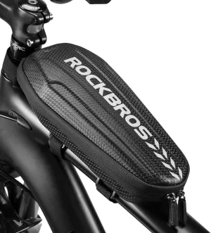ROCKBROS Top Tube Bike Bag Bike Front Frame Bag EVA Bicycle Bag Bike Accessories Pouch Storage Pack Water Resistant Bike Phone Bag Below 6.2"/6.5" for Mountain Road Bike