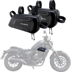 ROCKBROS Triangle Side Bag - EVA Hard Shell Motorcycle Storage Bags, Water-resistant Tail Bag 2Pcs