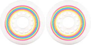 Rollerex Lollipop Boardwalk Inline Skate Wheels (2-Pack with Bearings, Spacers and Washers) (Various Size Options Available)