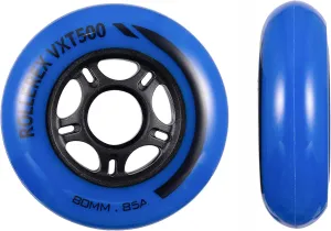 Rollerex VXT500 RipStik Wheels (Color Options Available) (2-Pack) - Use on Inline Skates, Roller Blades, RipStiks, RipStick Caster Boards, Luggage, Baggage or Wheelchairs (Deep Sea Blue) (80mm)