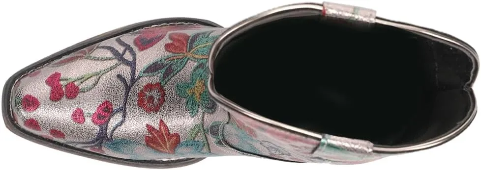 ROPER Womens Ingrid Floral Metallic Snip Toe Casual Boots Ankle Low Heel 1-2" - Multi