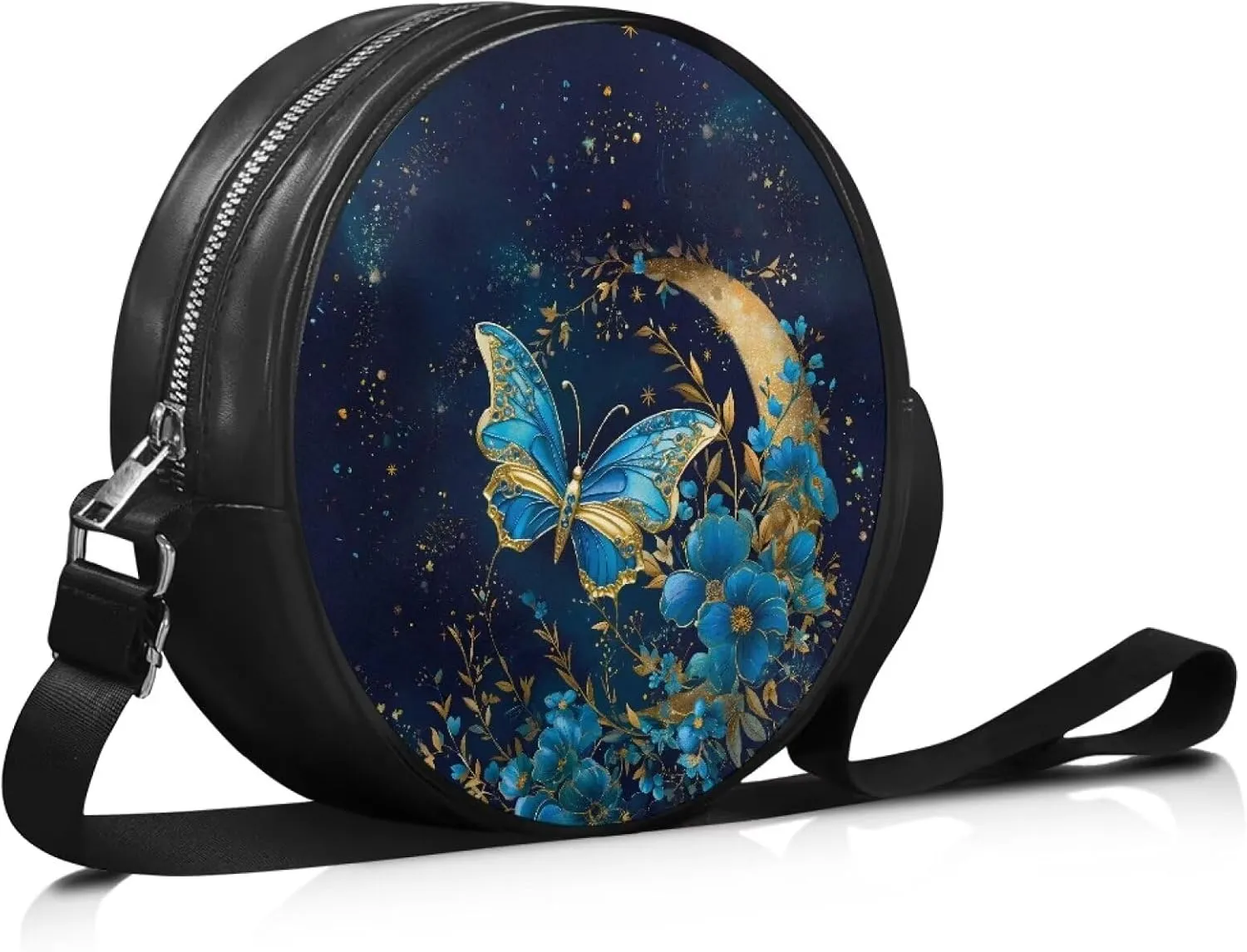 Round Crossbody Shoulder Bag Circle Purse Handbags for Women Teen Girls Small Fashion Clutch Purse Wallet